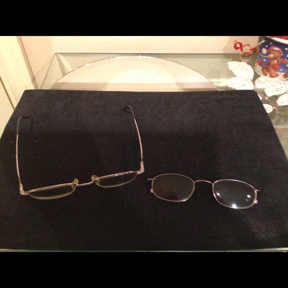 1990’s Prescription eyeglasses  with easy clip on preowned bronze coloured
